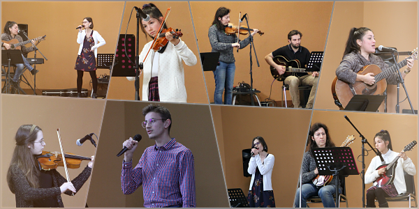 Spectacle de fin d'année des élèves de cours de chant, de violon et de mandoline à la maison cantonale de Bordeaux Bastide