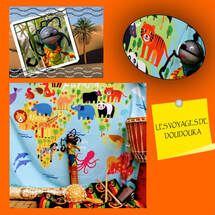 affiche du spectacle pour enfants les voyages de doudouka de Mathias Sanchez